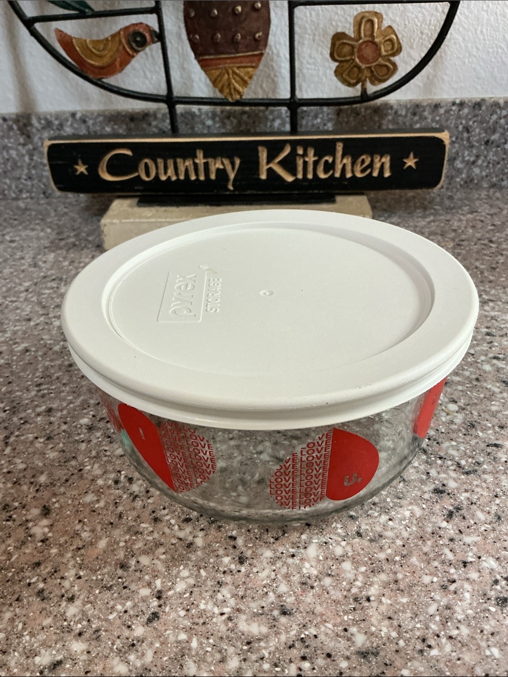 Pyrex I Love U, U Love ME Storage Bowl and Lid